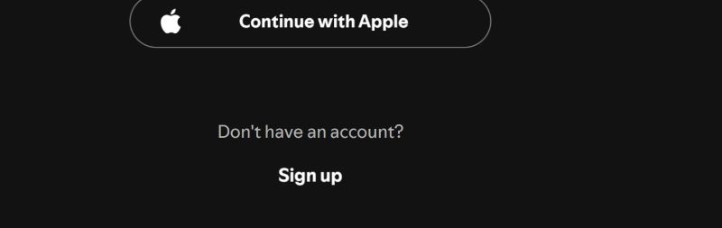 click Sign up | Change Spotify Username