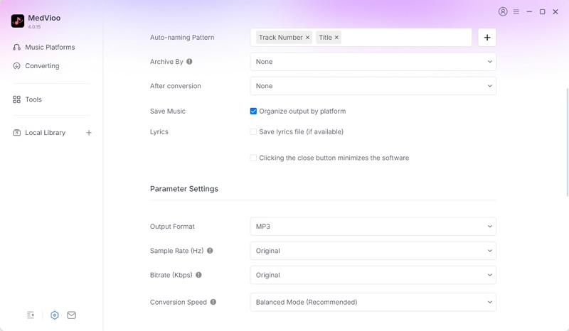 choose Preferences