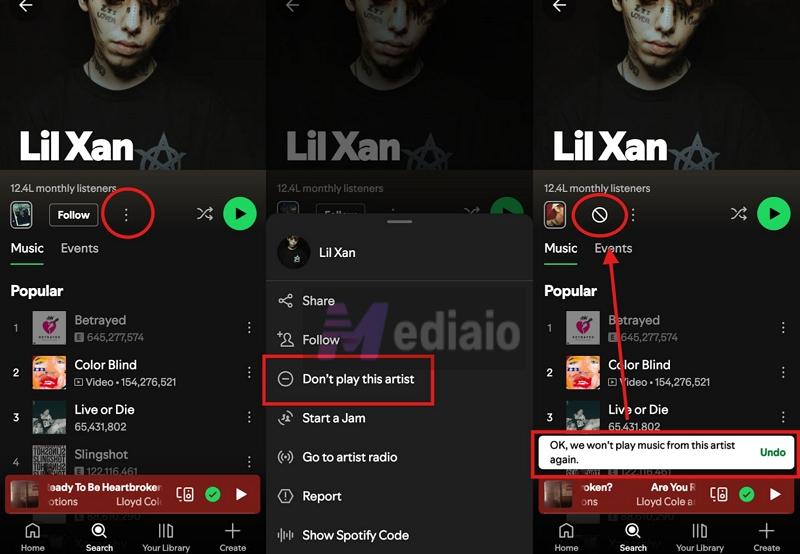 we won’t play music from this artist again | What Does the E Mean on Spotify