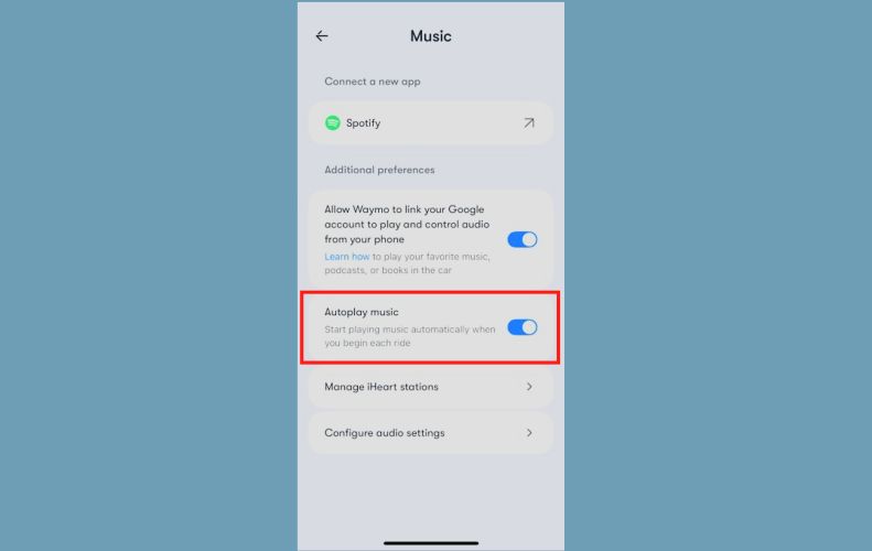 Spotify integration | Play Spotify on Waymo