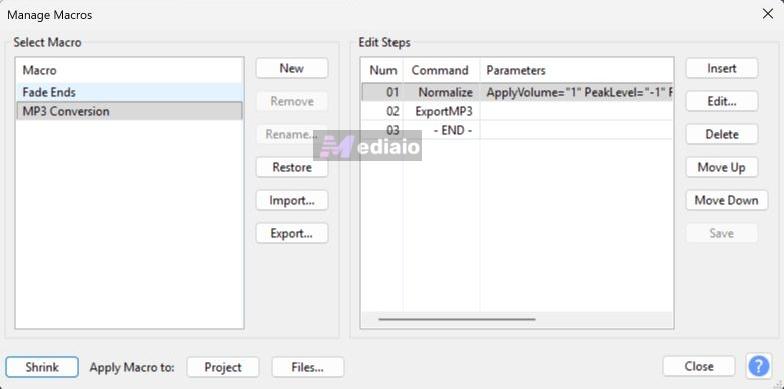 open Audacity | Convert AAC to MP3