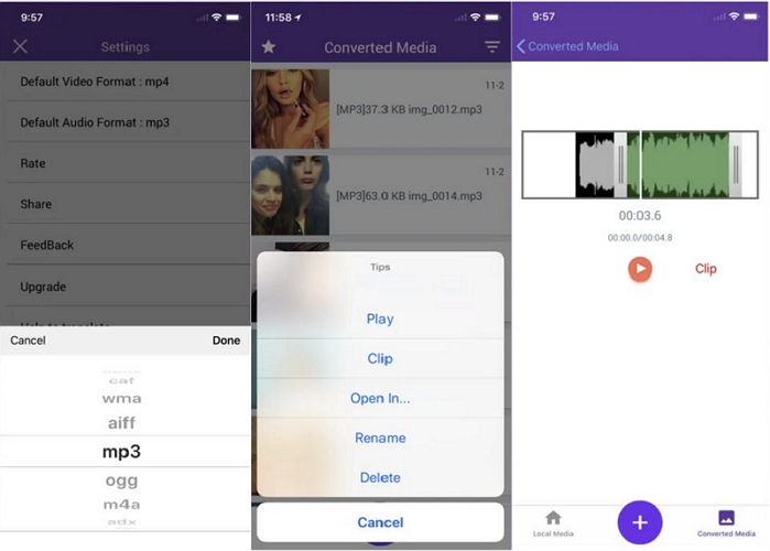 tap Get Info | Convert AAC to MP3