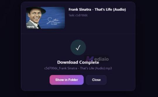 Show in Folder | Convert YouTube Music to MP3