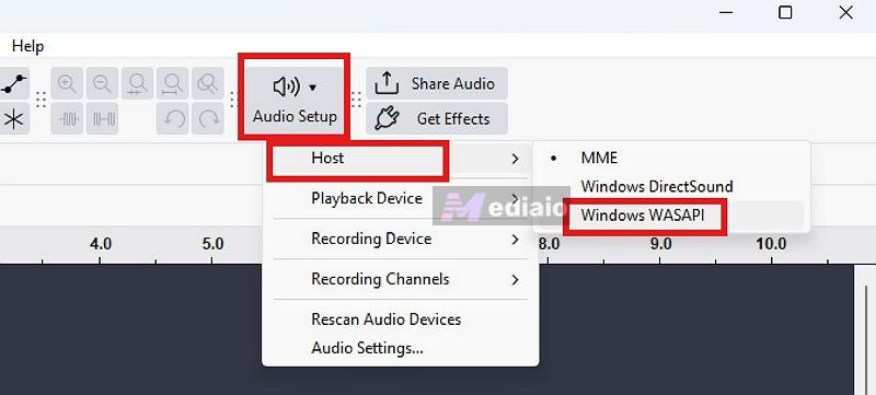 choose Windows WASAPI | Convert YouTube Music to MP3