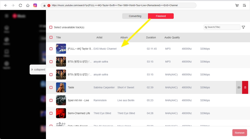 hit Convert All | Rip Music from YouTube