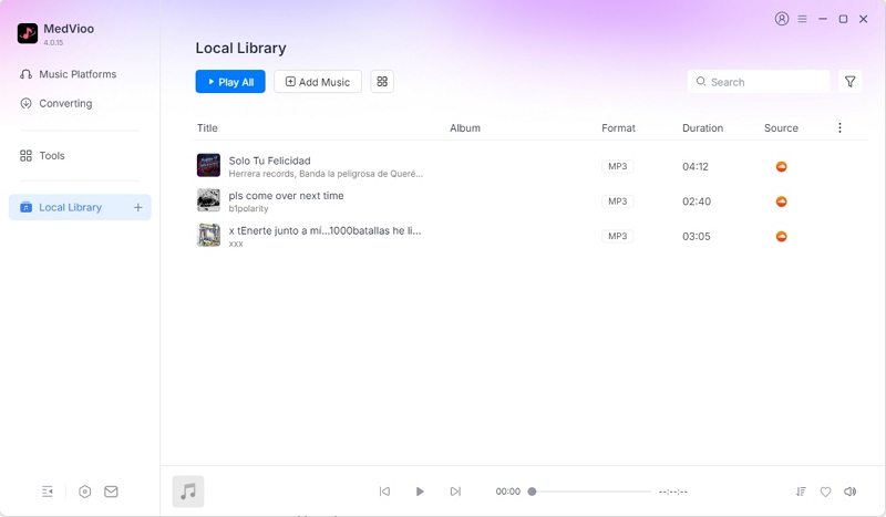 MedVioo Local Library | SoundCloud to FLAC