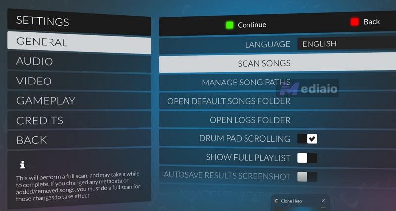 go to General | Add Songs to Clone Hero