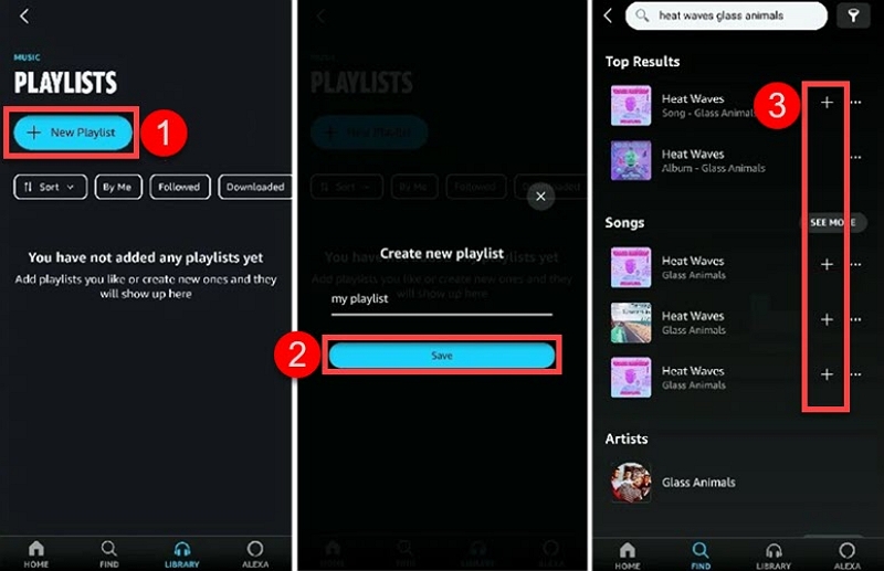 new playlist | create a playlist on amazon music