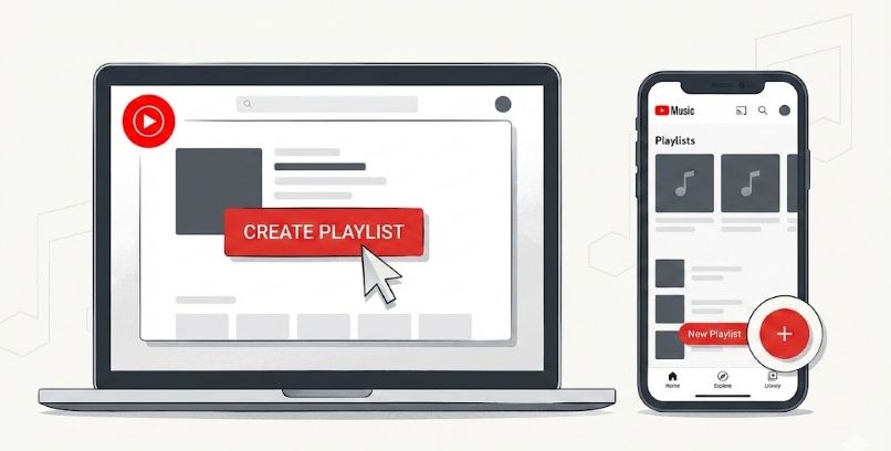 make YouTube Music playlists | Create a Playlist on YouTube Music