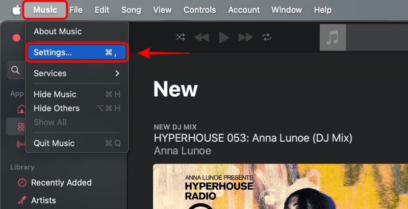 select Settings | Crossfade YouTube Music
