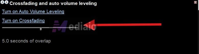 click Turn on Crossfading | Crossfade YouTube Music