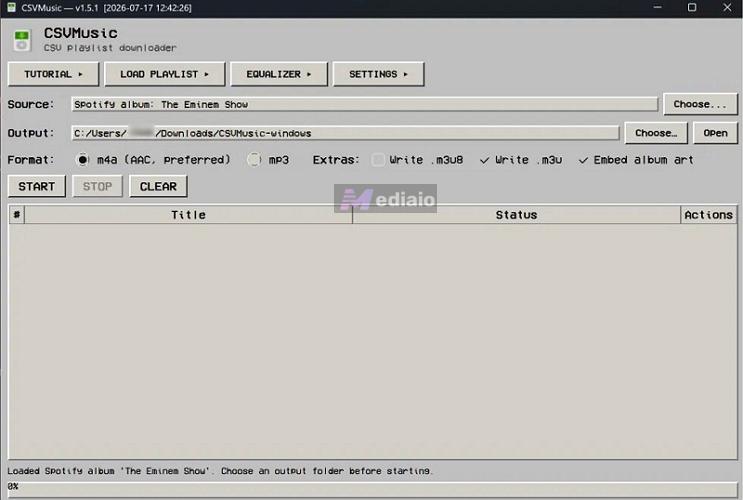 click START | Convert Spotify Playlist to MP3