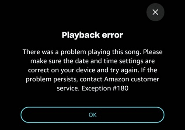 incorrect device time | amazon msic playback errors