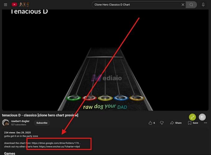 download chart | Add Songs to Clone Hero