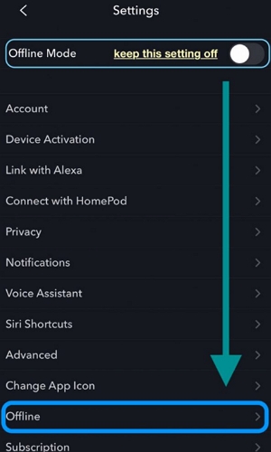 enter Offline page | Download Music from Pandora