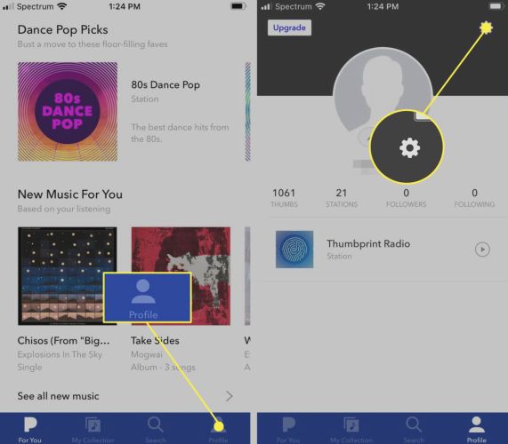 head to Profile | Download Music from Pandora Without Premium