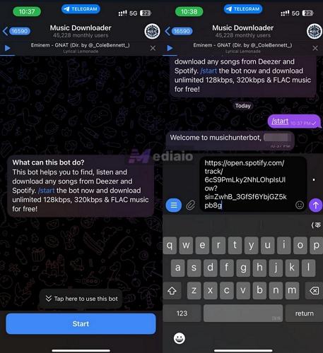 paste links | Download Music to Your Phone from Your Phone