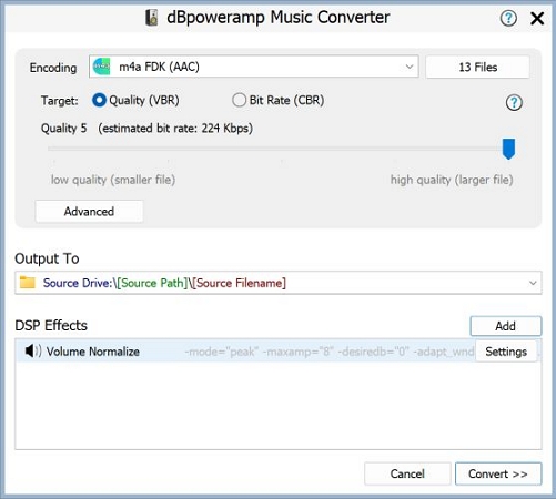 dBpoweramp conversion window | Lossless Audio Converters