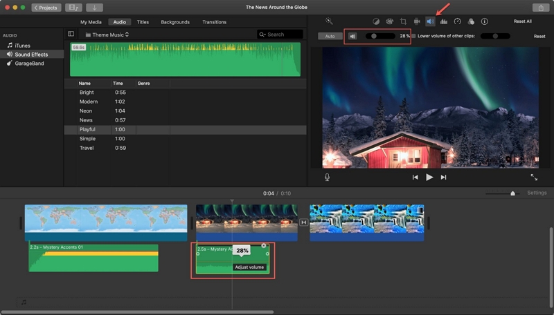 waveform colours | Add Music to iMovie