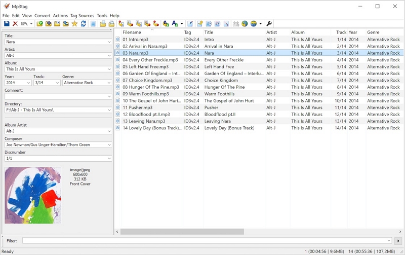 Mp3tag screen