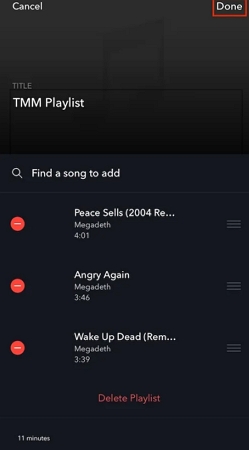 select Play in Background | Make a Playlist on Pandora