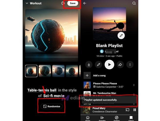 Playlist updated successfully | Create a Playlist on YouTube Music
