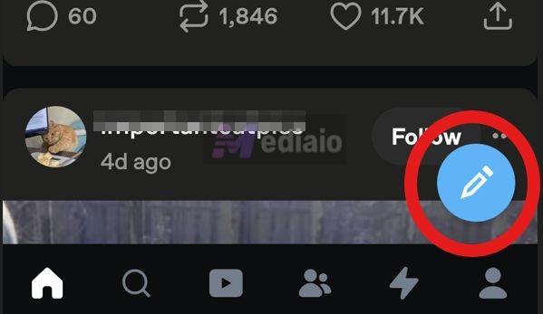 tap pencil icon | Add Spotify Music to Tumblr