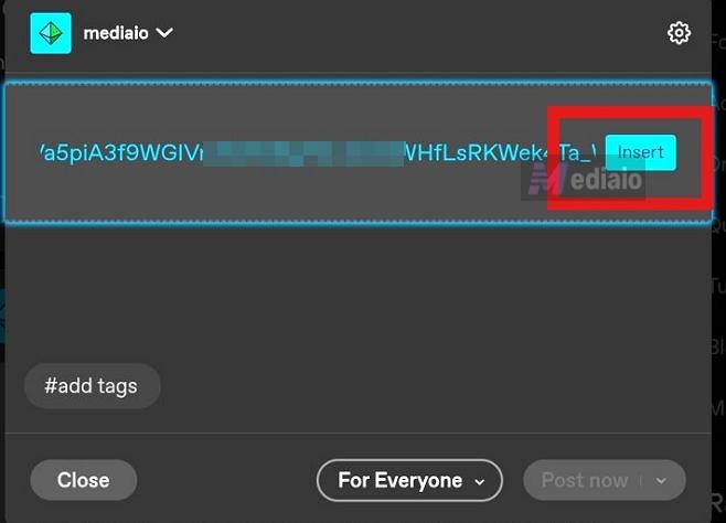 hit Insert | Add Spotify Music to Tumblr