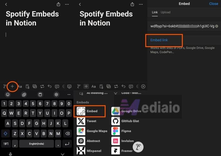 paste Spotify link | Embed Spotify in Notion