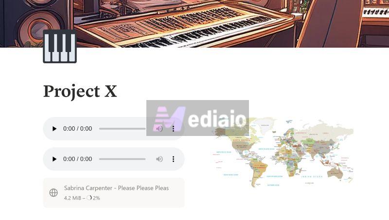 upload files | Embed Spotify in Notion