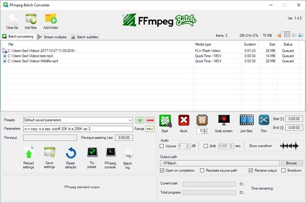 FFmpeg | offline audio converter for bulk processing