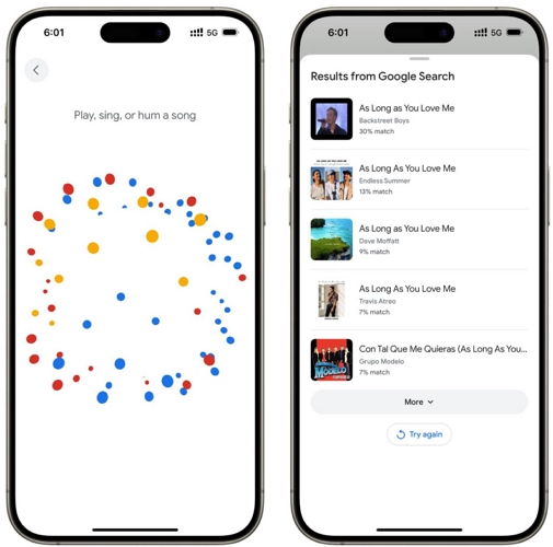 look through Google results | Find a Song by Humming