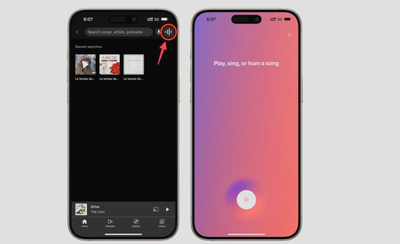 playback starts | Find a Song by Humming
