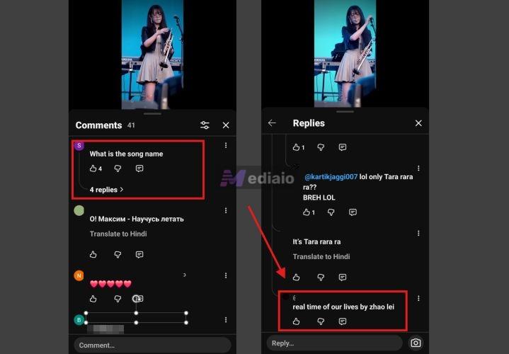 check comments | Find Background Music in YouTube Shorts