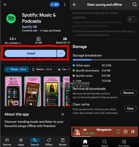 log in Spotify | Clear Spotify Cache