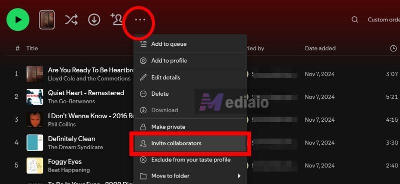 send new invite link | Make Your Playlist Collaborative on Spotify