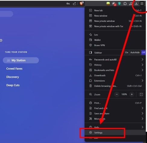 Select Settings | Pandora Not Working