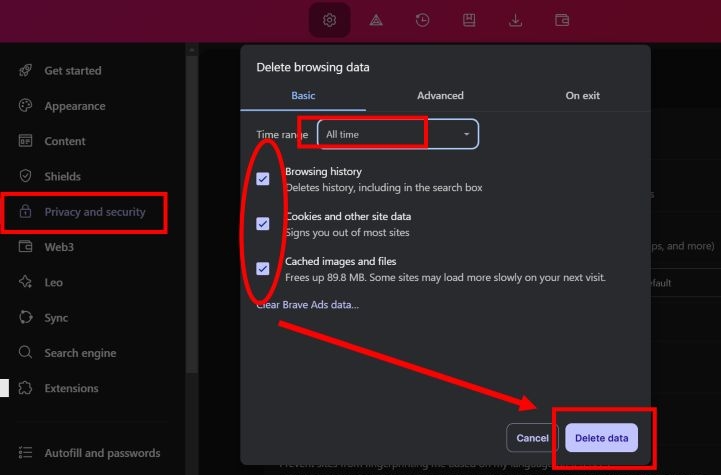 Select Delete Data | Pandora Not Working