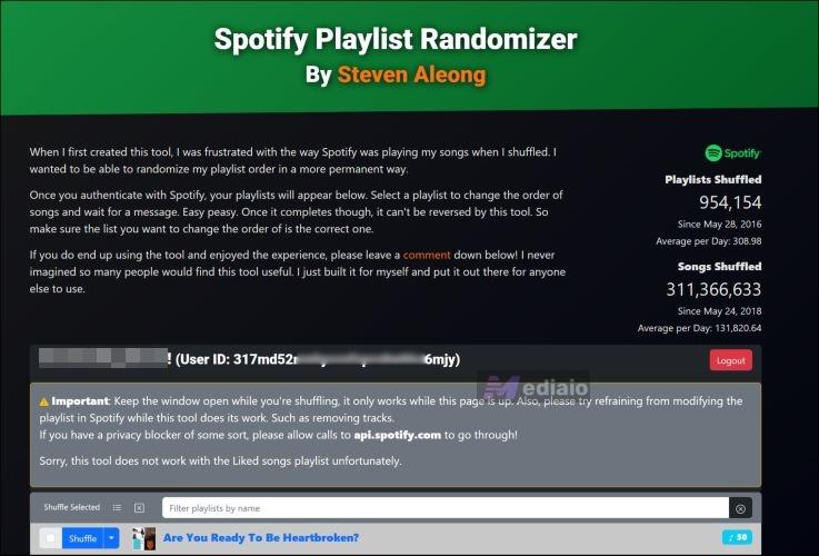 Stevenaleong | Spotify Playlist Randomizers Online