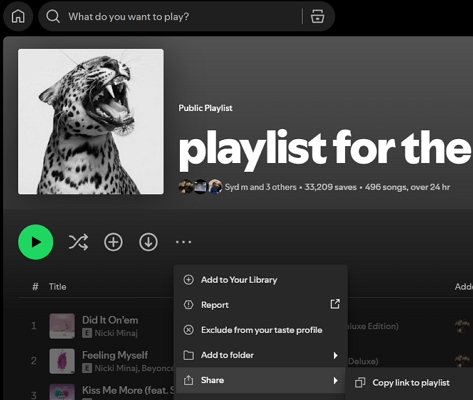 click Copy link to playlist | Download Spotify Cover Art