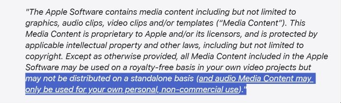 commercial restriction | Add Music to iMovie