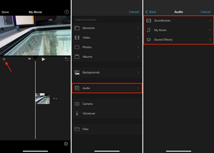open Soundtracks | Add Music to iMovie