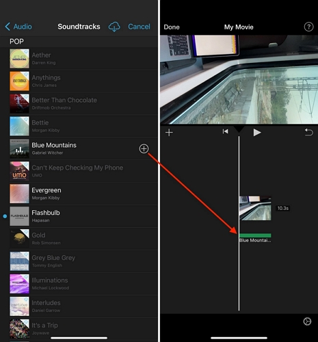 preview songs | Add Music to iMovie