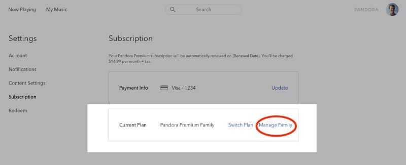 Pandora Premium Family | Make a Playlist on Pandora