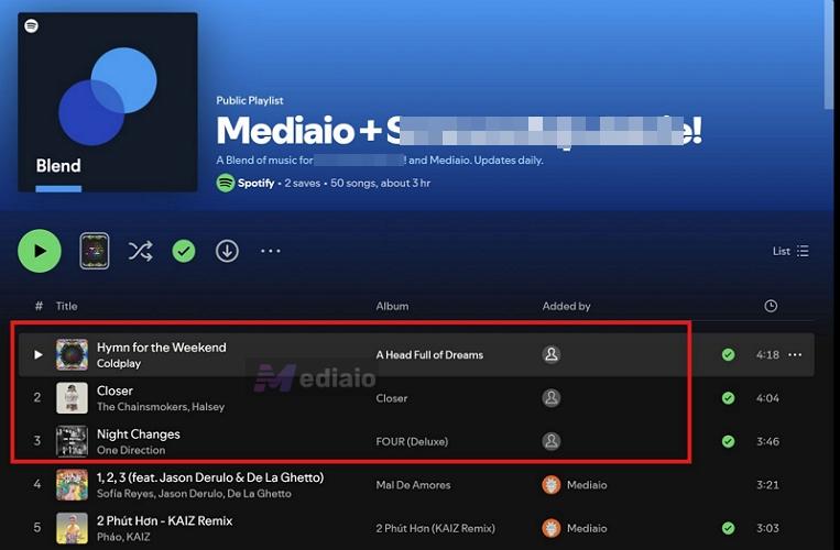 add songs from Blend screen | How Does Spotify Blend Work