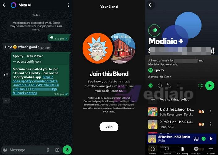 Join button | How Does Spotify Blend Work