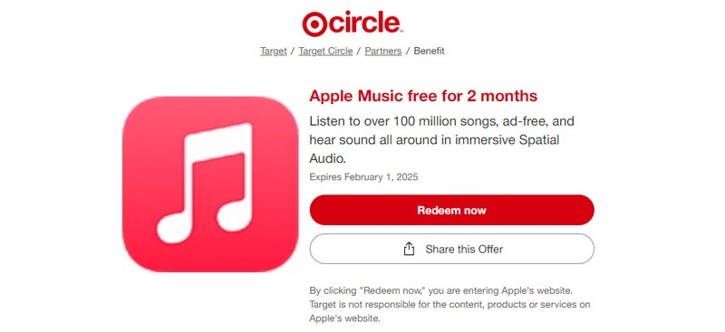 Redeem Now | get apple music for free