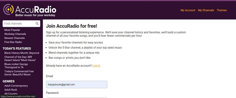 browse by genre | accuradio app review