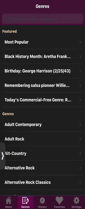 browse the channel directory | accuradio app review