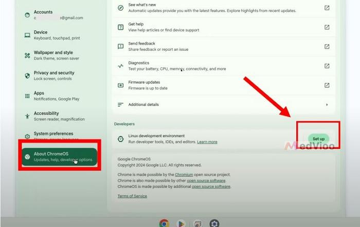 find Linux Development Environment | download Spotify Chromebook